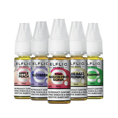 Elf-Liq Bar Vape Juice e liquid 5/10/20 mg Pod Kit Nic Salts 10ml VG50/50PG SALE